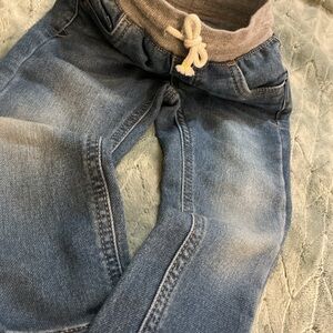 Cat & Jack Kids' Blue Jeans with Gray Waistband